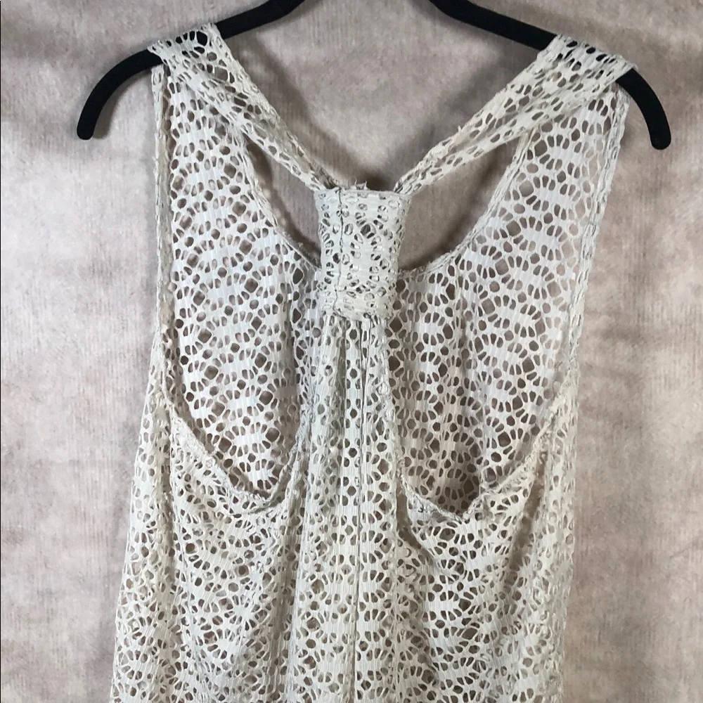 Chic Cream Lace Swim Coverup‎